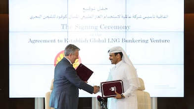 Two partners shaking hands