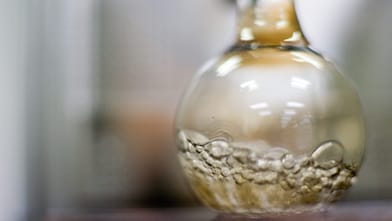 bubbling lab flask