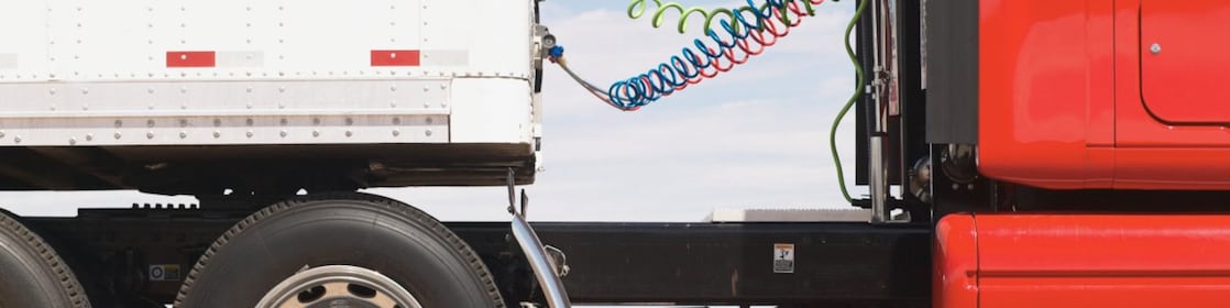 an articulated truck on the road