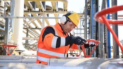 Shell engineer working on the gas plant