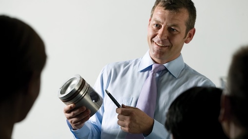 man presenting