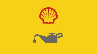 Shell pecten lubmatch logo oil can dripping oil