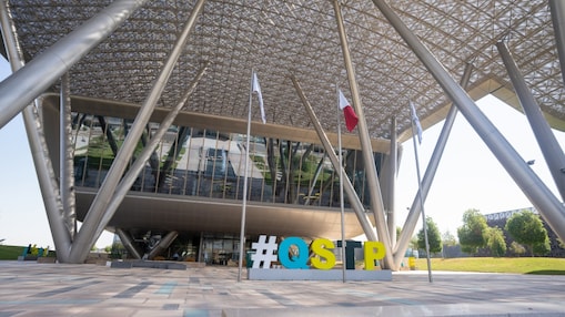 External shot of the entrance to the QSRTC.