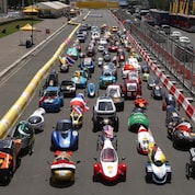 Vehicles at Shell Eco-Marathon in Manila, Philippines