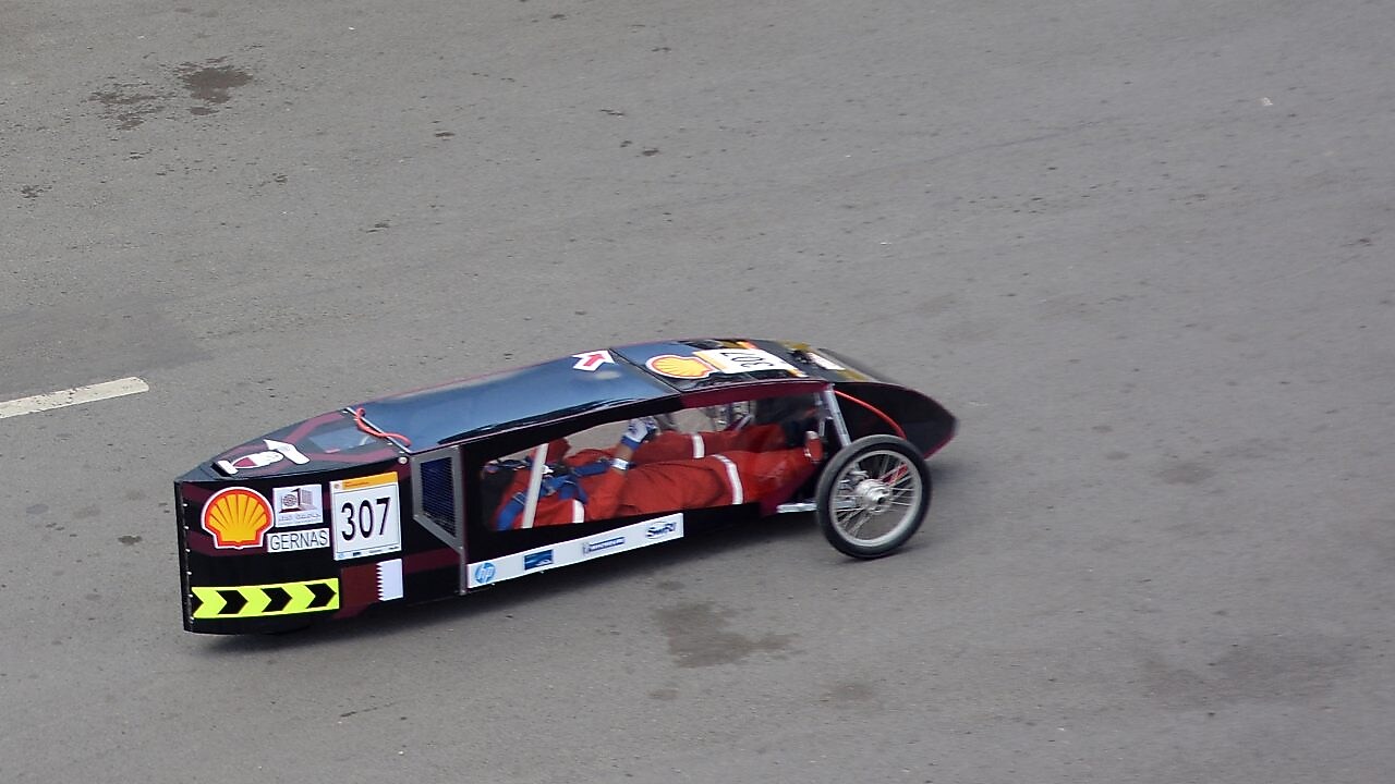 The Gernas 1 Gen 4 Prototype on the track during day three of the Shell Eco-marathon in Manila, Philippines