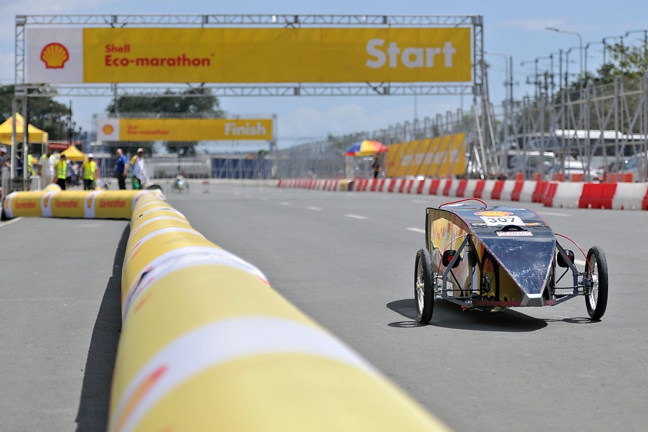 The Gernas 1 Gen 4 Prototype on the track during day three of the Shell Eco-marathon in Manila, Philippines