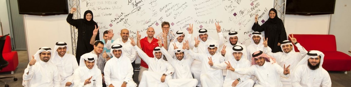 Human pillar at Qatar shell