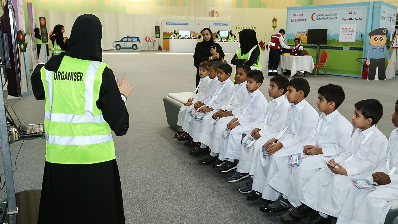 road safety session with kids